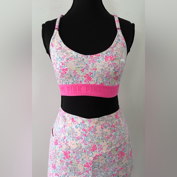 PINK Victoria's Secret Other - Victoria Secret Pink Floral Sports Bra & Leggings Set with Side Pockets Size: S